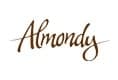 Almondy logo in brown cursive text on a white background.