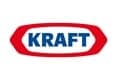 Kraft logo featuring the word KRAFT in blue uppercase letters inside a red, hexagonal border on a white background.